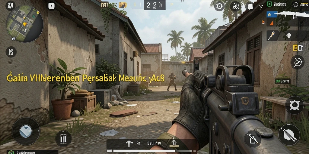 Tampilan gameplay BARU01 yang menegangkan dan penuh aksi dalam mode FPS.