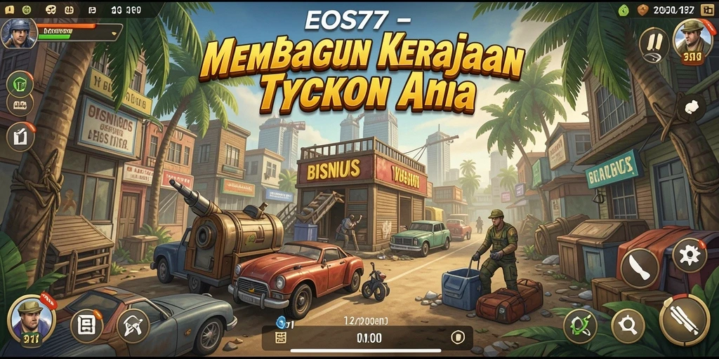 Screenshot gameplay EOS77 menampilkan aksi seru dalam manajemen bisnis Tycoon.