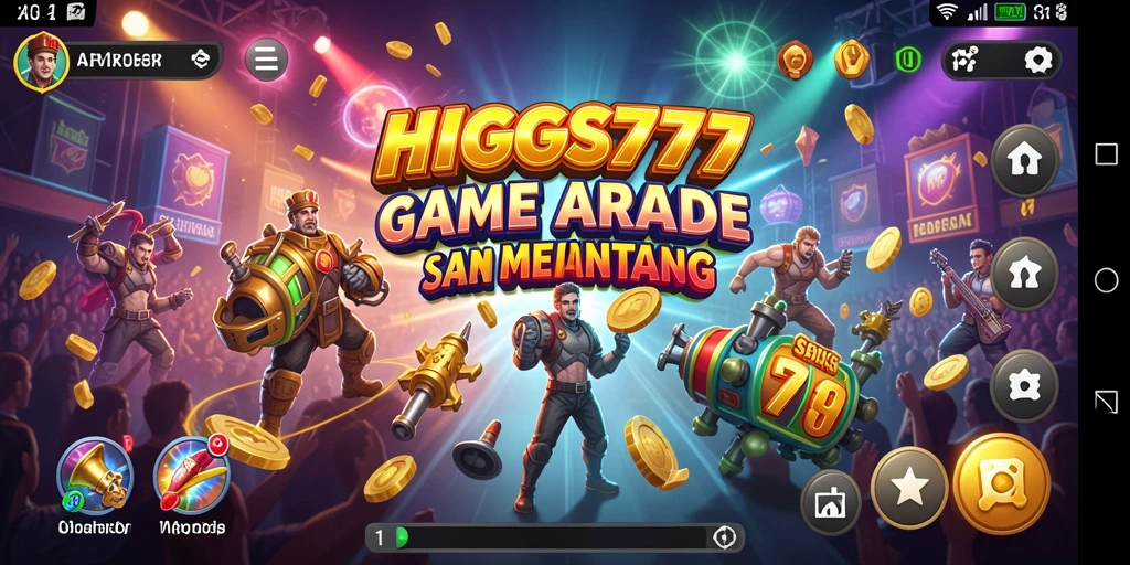 Screenshot HIGGS777 menampilkan gameplay Arcade yang seru dan mendebarkan.